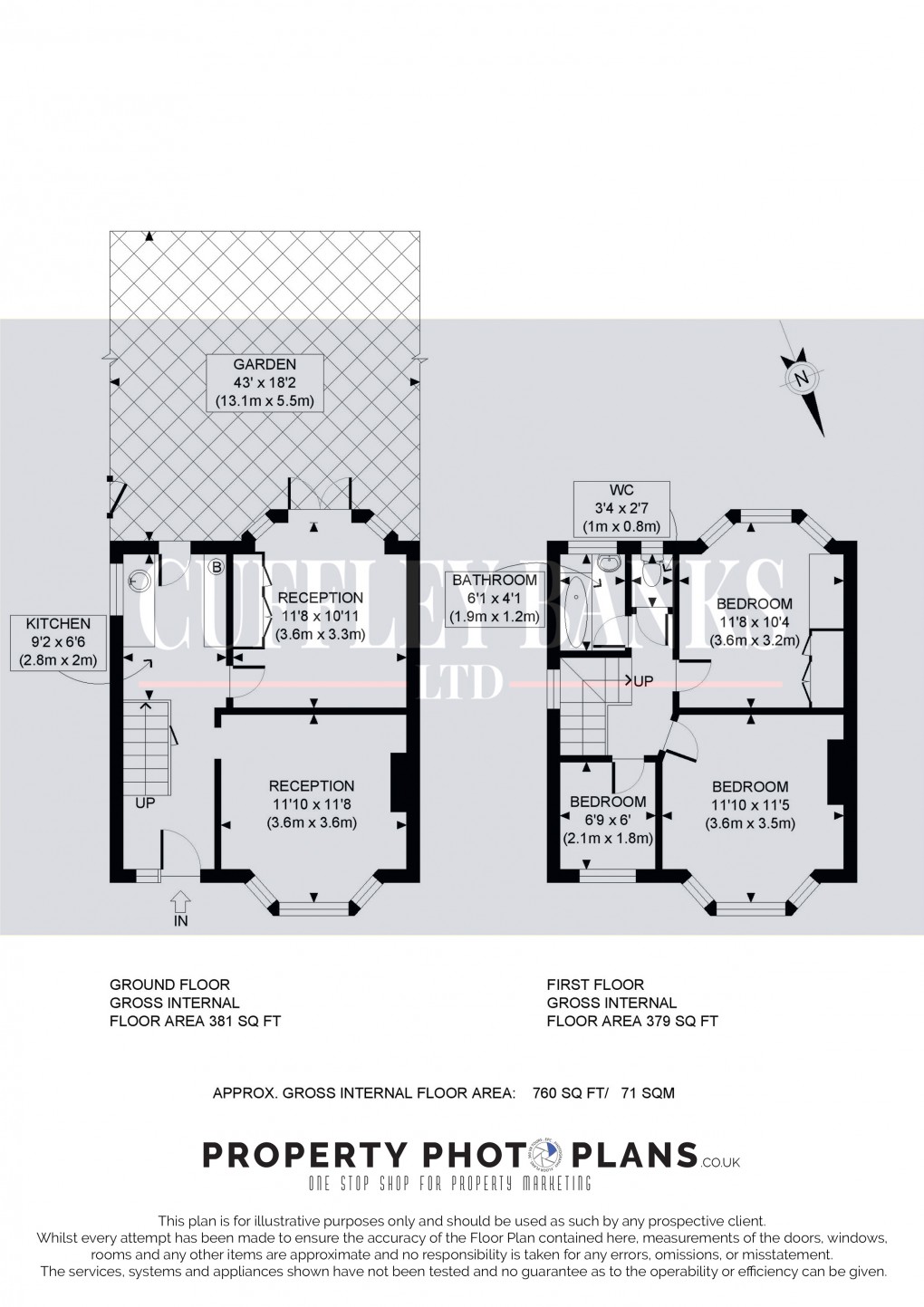 Floorplan for Perivale, Middlesex
