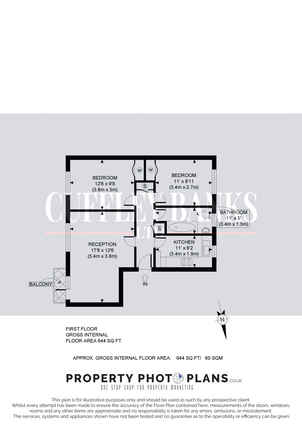 Floorplan for Hodder Drive, Perivale, Middlesex